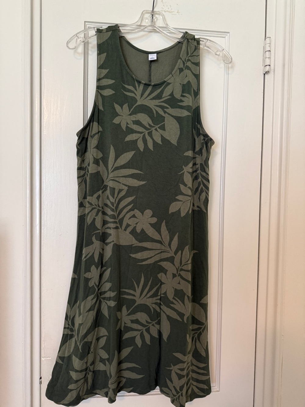 Old Navy Sleeveless Green Floral A-Line Dress